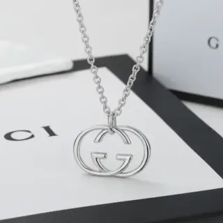 Gucci GG Marmont Interlocking Double G Pendant Necklace
