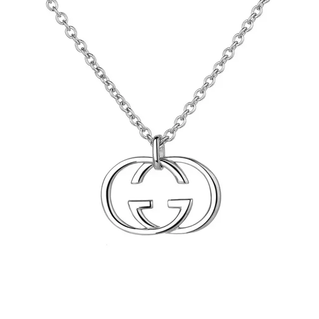 Gucci GG Marmont Interlocking Double G Pendant Necklace 3