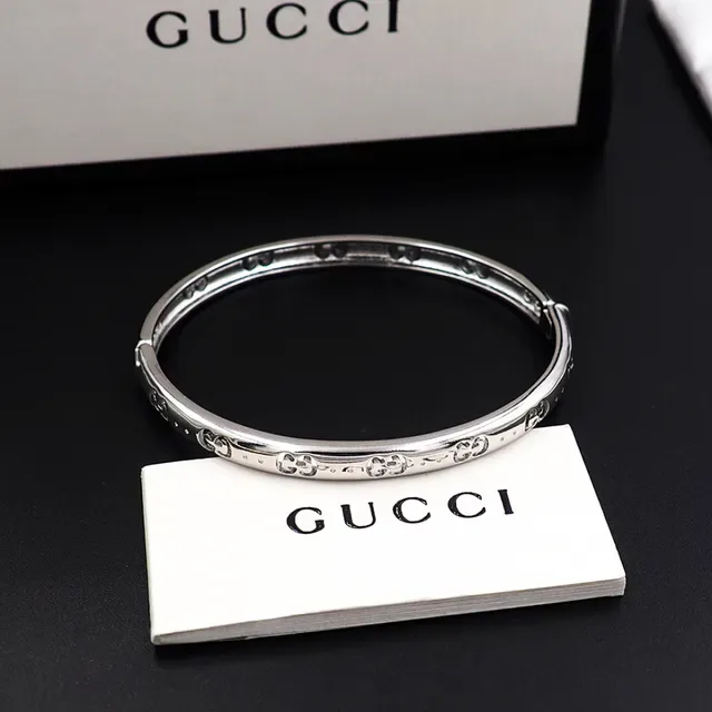 Pulsera Gucci GG Marmont G entrelazada de plata 3