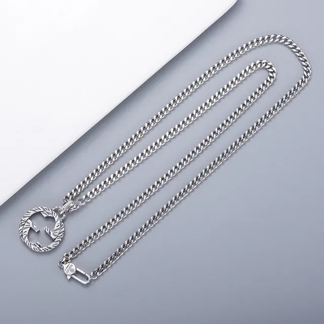 Gucci GG Marmont Interlocking G Silver Chain Necklace 3