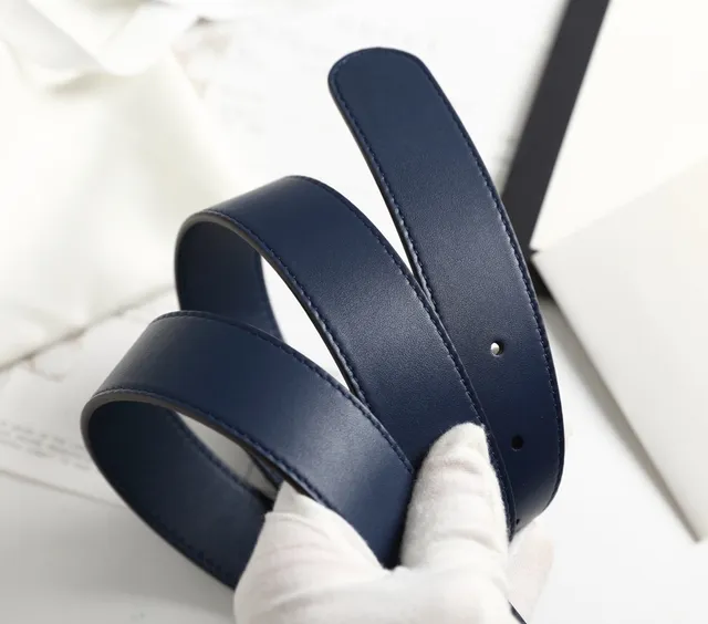 Gucci GG Marmont 海军蓝皮革腰带 8