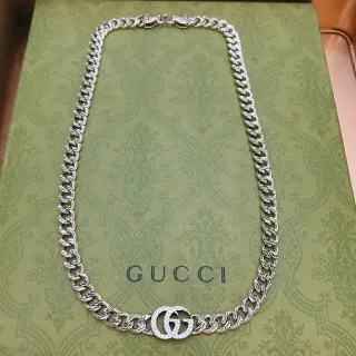 Gucci GG Marmont Pavé Interlocking GG Curb-Link হার