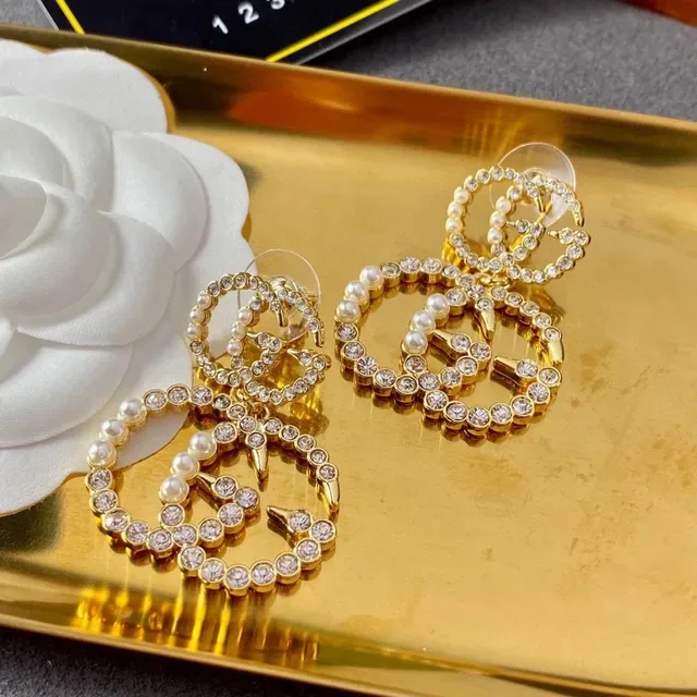 Gucci GG Marmont Pendientes con Perlas y Cristales 4