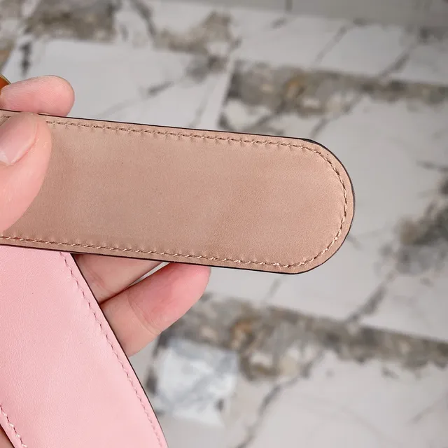 Gucci GG Marmont Pink Leather Belt 11
