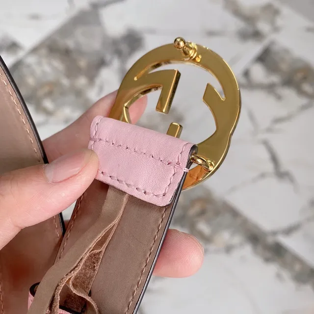 Gucci GG Marmont Pink Leather Belt 14