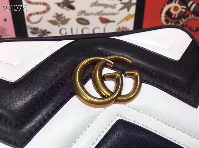 Gucci GG Marmont 绗缝 Chevron 尘粉色链条包 6