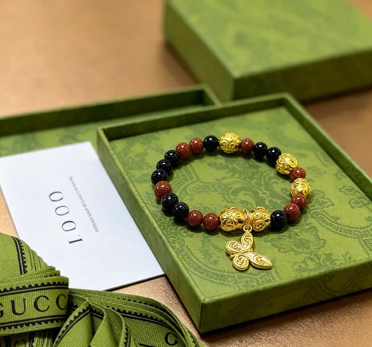 Gucci Gold Multicolor Beaded Bracelet 7