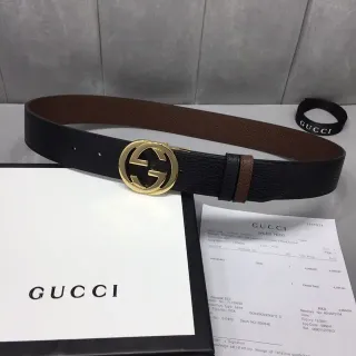 Gucci Horsebit 1955 Cinto de couro preto e marrom bicolor