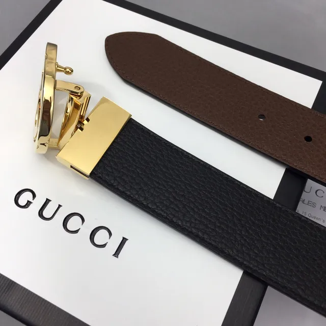 Gucci Horsebit 1955 حزام جلدي أسود وبني ثنائي اللون 8