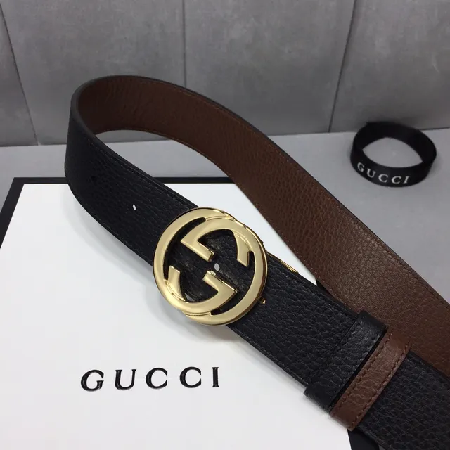 Gucci Horsebit 1955 حزام جلدي أسود وبني ثنائي اللون 9