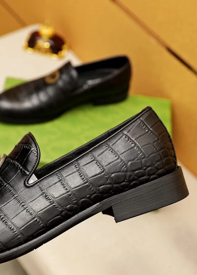 Gucci Horsebit 1955 কালো কুমির উঁচানো চামড়ার লুফার্স 4