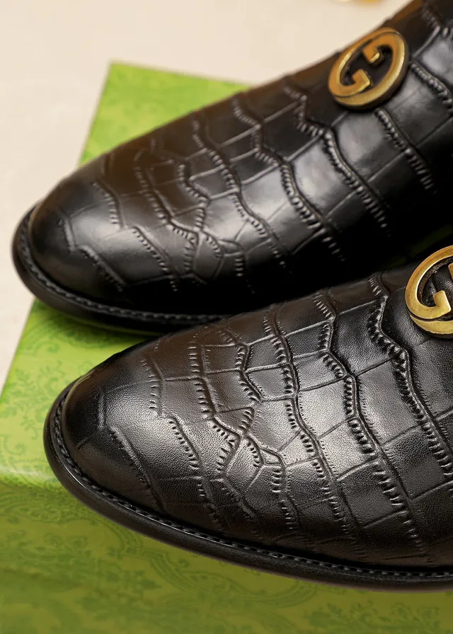 Gucci Horsebit 1955 কালো কুমির উঁচানো চামড়ার লুফার্স 5