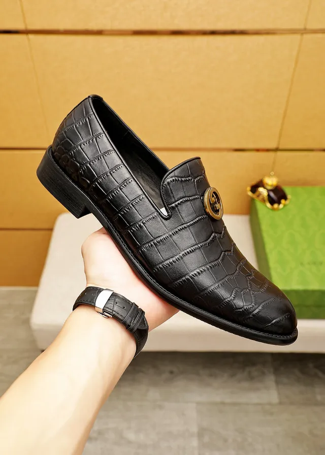 Gucci Horsebit 1955 কালো কুমির উঁচানো চামড়ার লুফার্স 7