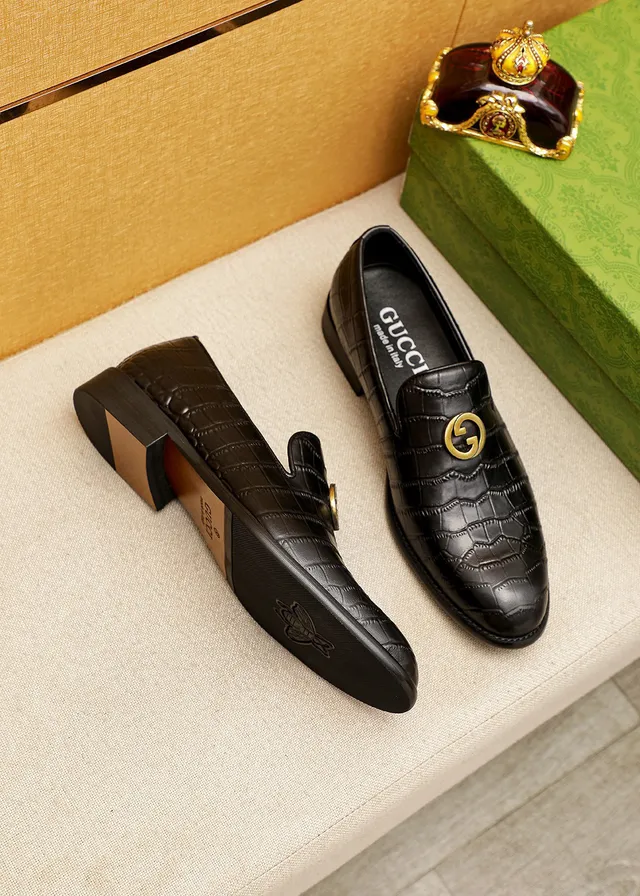 Gucci Horsebit 1955 কালো কুমির উঁচানো চামড়ার লুফার্স 9
