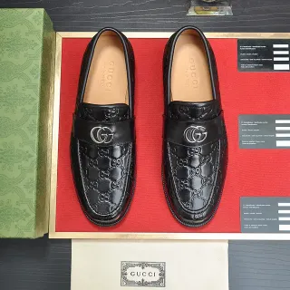 Gucci Horsebit 1955 কালো Embossed GG লুফার