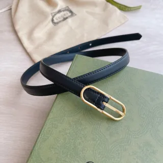 Gucci Horsebit 1955 Black Gold Narrow Oval Buckle Leather Belt