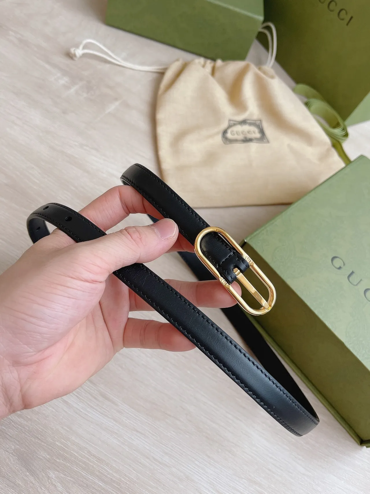 Gucci Horsebit 1955 Black Gold Narrow Oval Buckle Leather Belt 3
