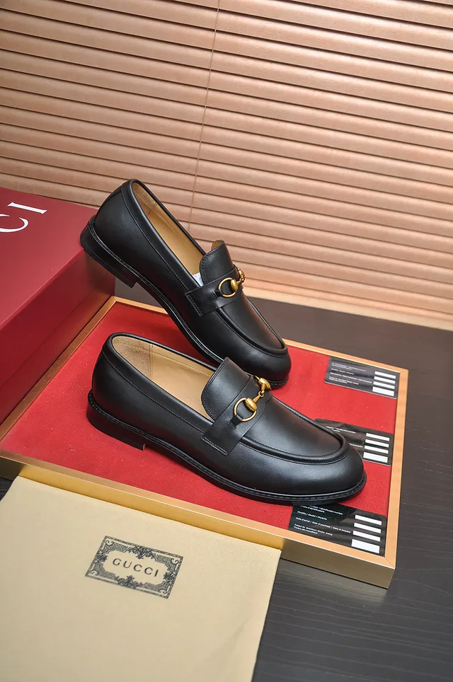 Gucci Horsebit 1955 काला चमड़े का हॉर्सबिट लोफर 4