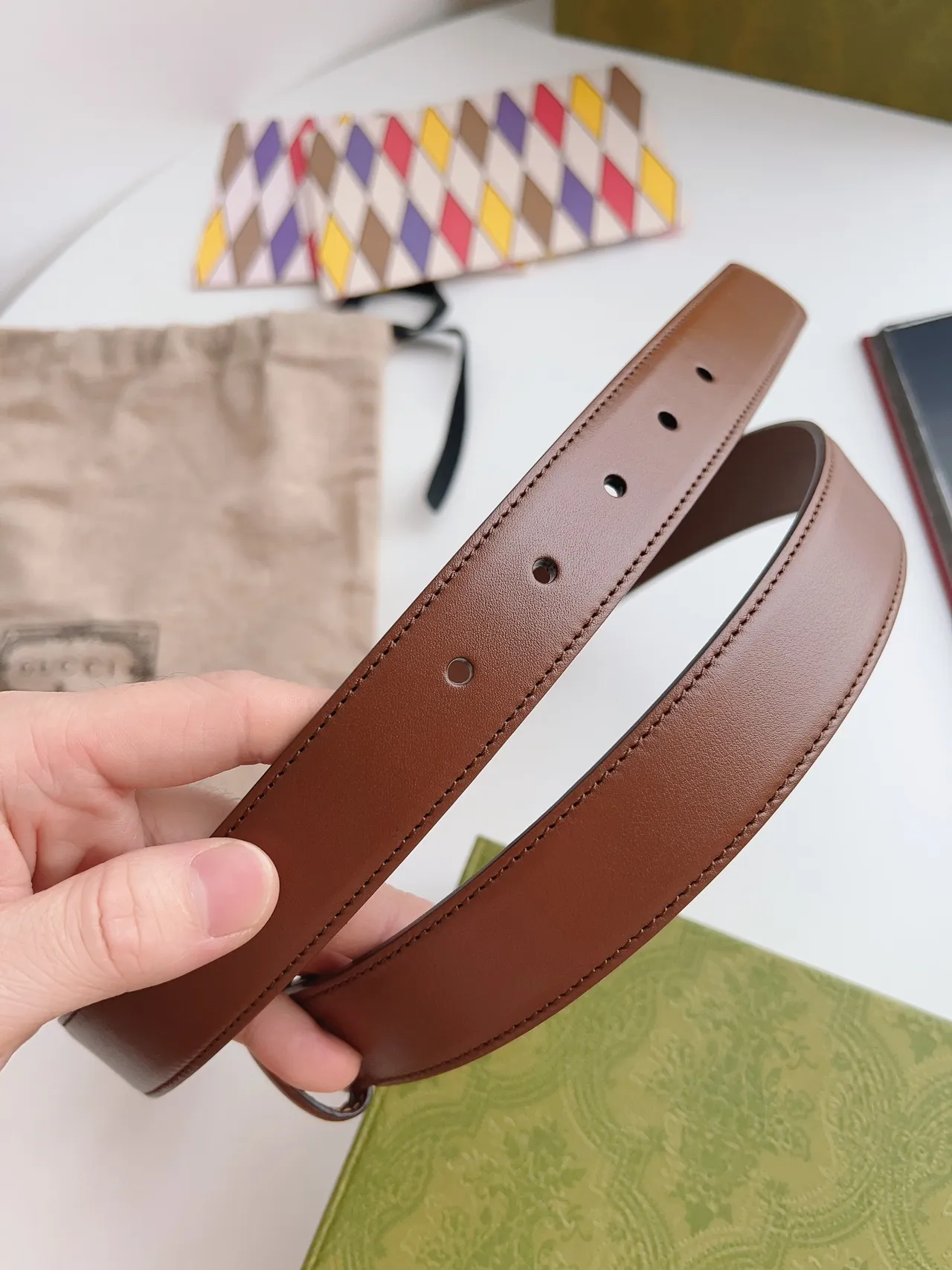 Gucci Horsebit 1955 Brown Leather Belt 2