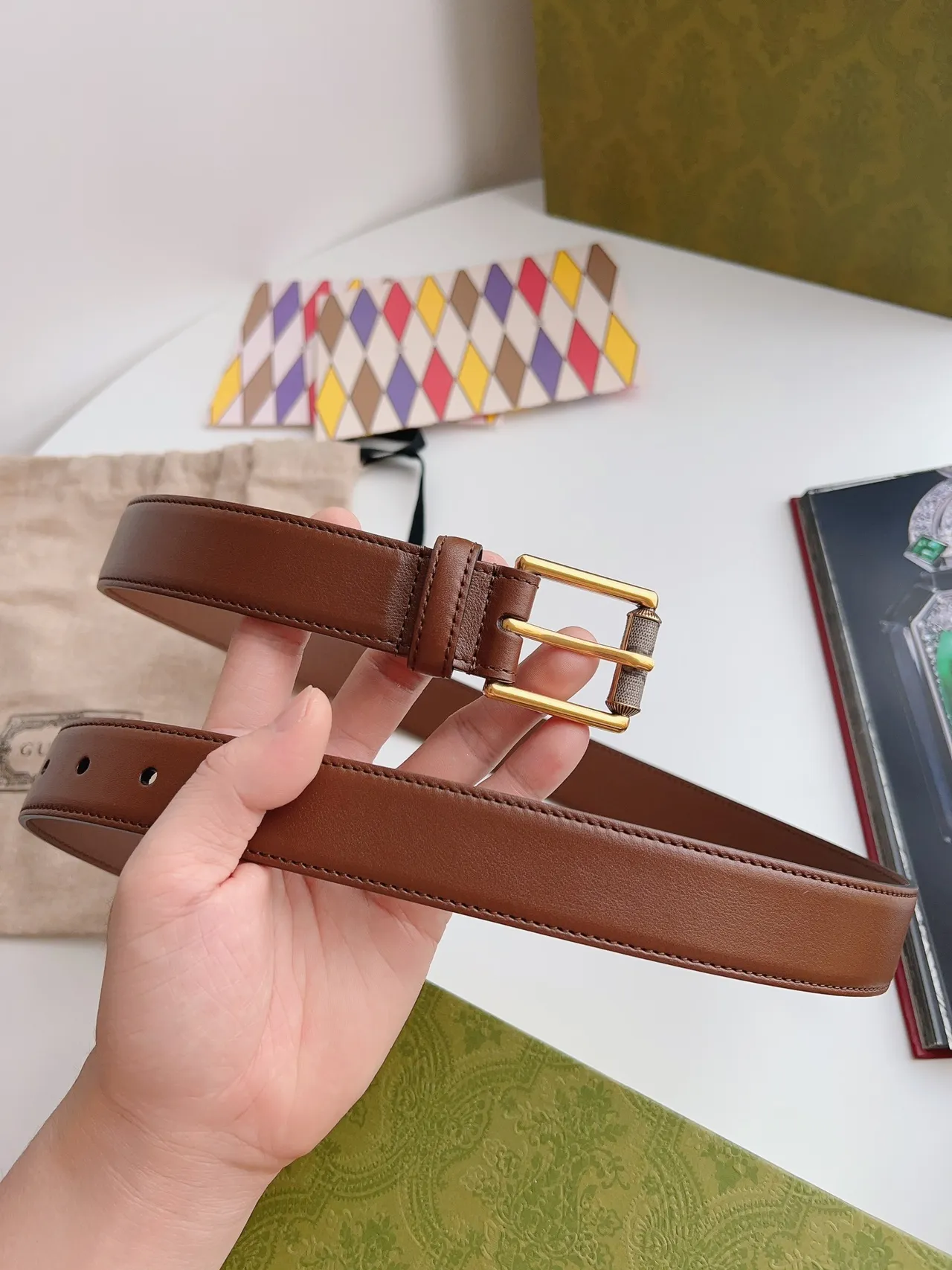 Gucci Horsebit 1955 Brown Leather Belt 3