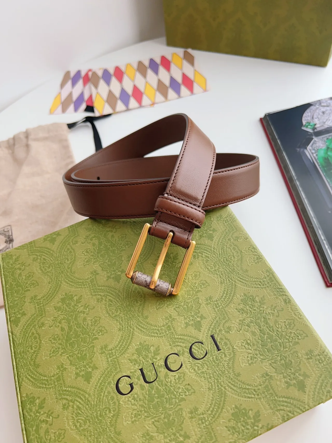 Gucci Horsebit 1955 Brown Leather Belt 4