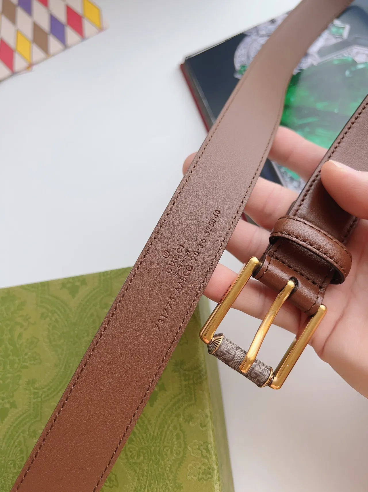 Gucci Horsebit 1955 Brown Leather Belt 6
