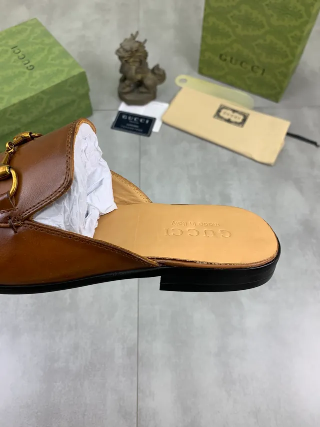 Gucci Horsebit 1955 Mocassim de couro marrom com mors Horsebit 4