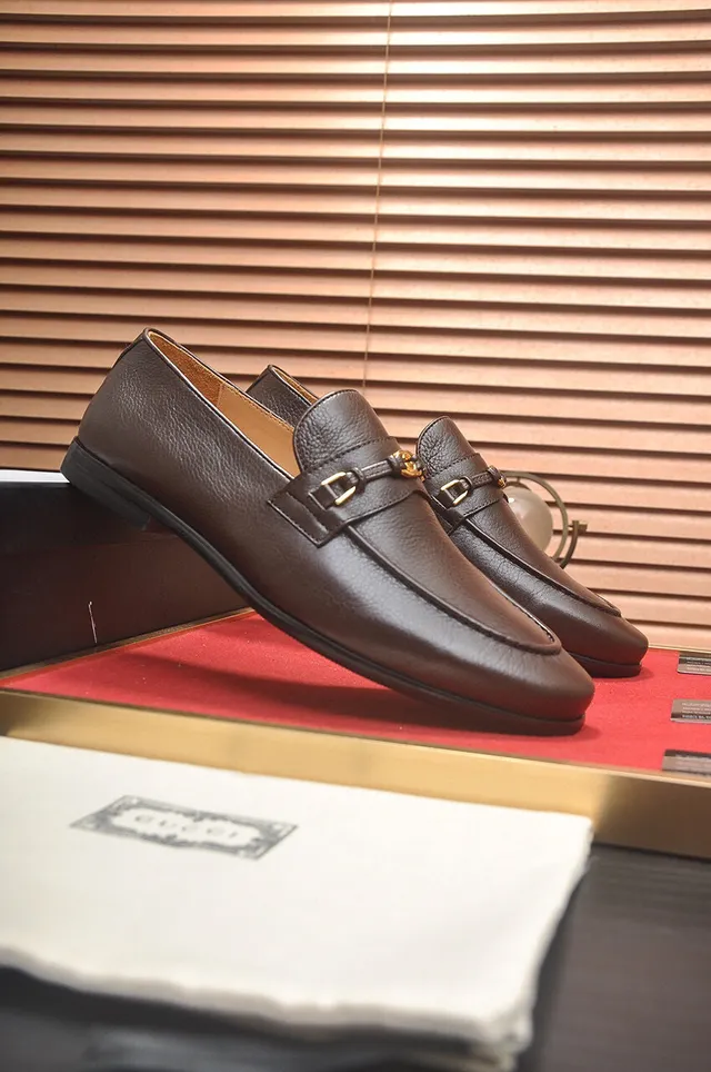 Gucci Horsebit 1955 Brown Pebbled Leather Loafers 3
