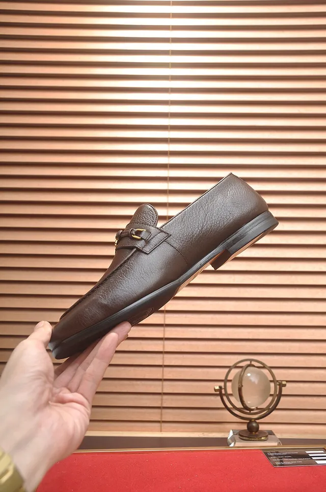 Gucci Horsebit 1955 Brown Pebbled Leather Loafers 5