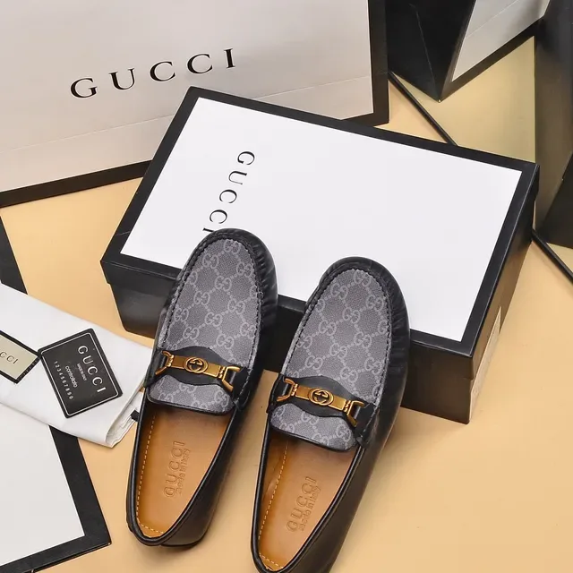 Gucci Horsebit 1955 Mocasines Gris y Negro GG Monogram 3