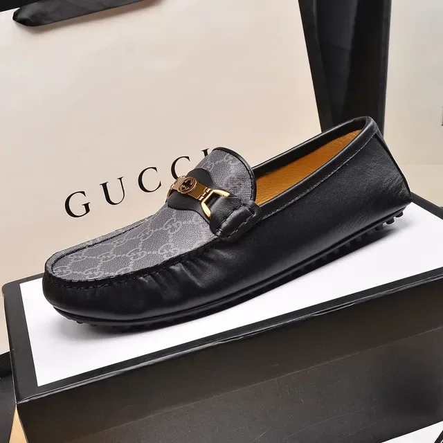 Gucci Horsebit 1955 Mocasines Gris y Negro GG Monogram 5