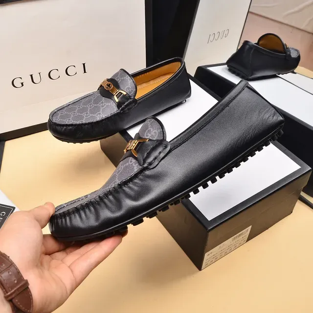 Gucci Horsebit 1955 Mocasines Gris y Negro GG Monogram 7