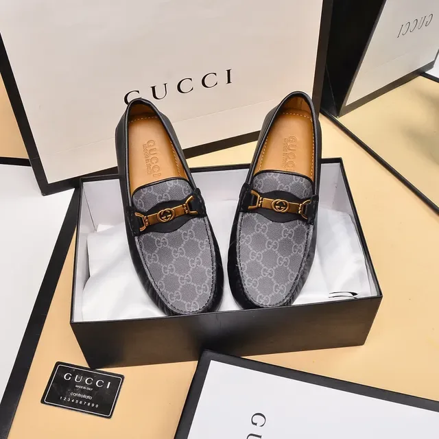 Gucci Horsebit 1955 Mocasines Gris y Negro GG Monogram 8