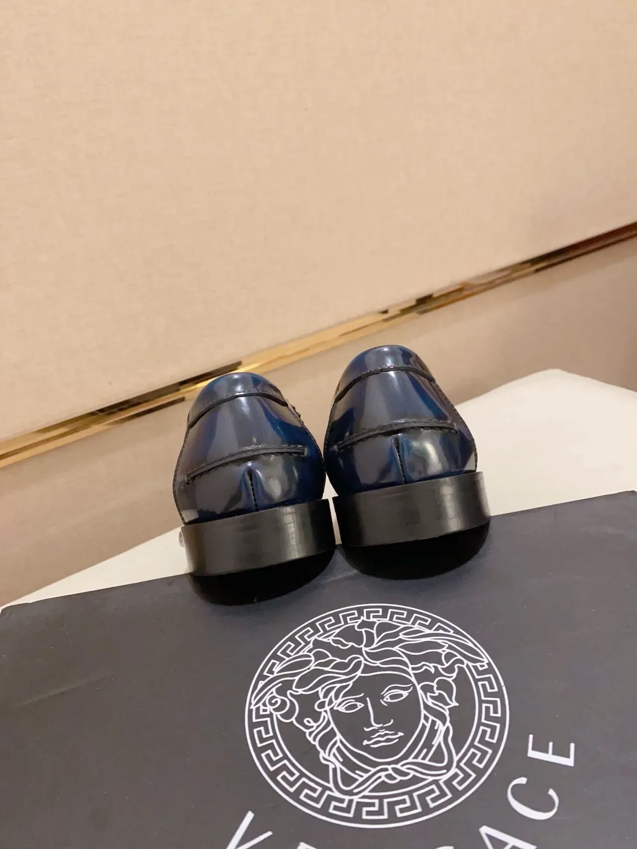 Gucci Horsebit 1955 Mocassins Bleu Marine Boucle Dorée 3