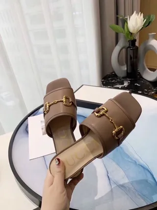Gucci Horsebit 1955 Cuero Tan Zapatillas con Hebilla Horsebit 3