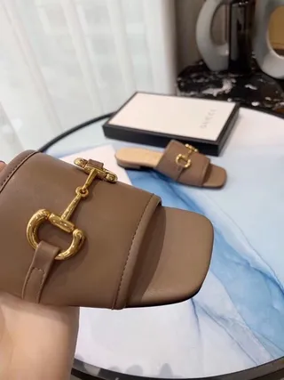 Gucci Horsebit 1955 Cuero Tan Zapatillas con Hebilla Horsebit 4