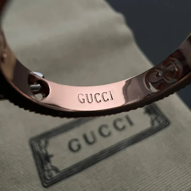 Gucci Icon Series 18K Rose Gold Star Ring 2