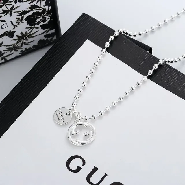 Gucci Interlocking G Beaded Ball Chain Necklace 2