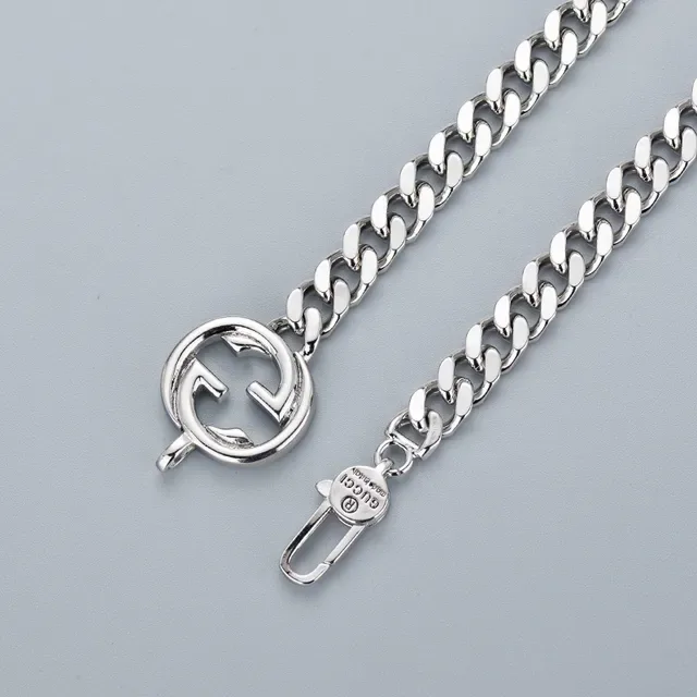Bracelet Gucci Interlocking G Curb-Link Argent 2