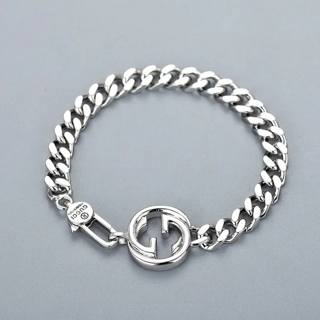 Bracelet Gucci Interlocking G Curb-Link Argent 4