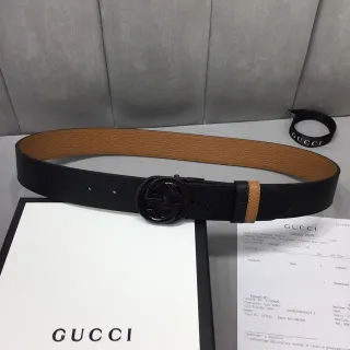 Gucci Ophidia Black and Tan Leather Belt