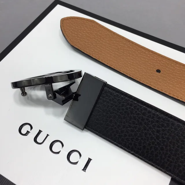 Gucci Ophidia Ceinture en cuir noir et tan 8