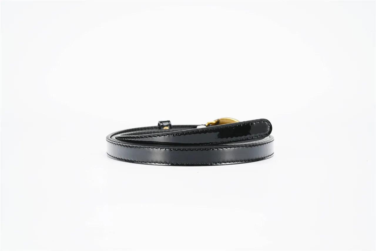 Gucci Ophidia Ceinture en Cuir Patenté Noir 3