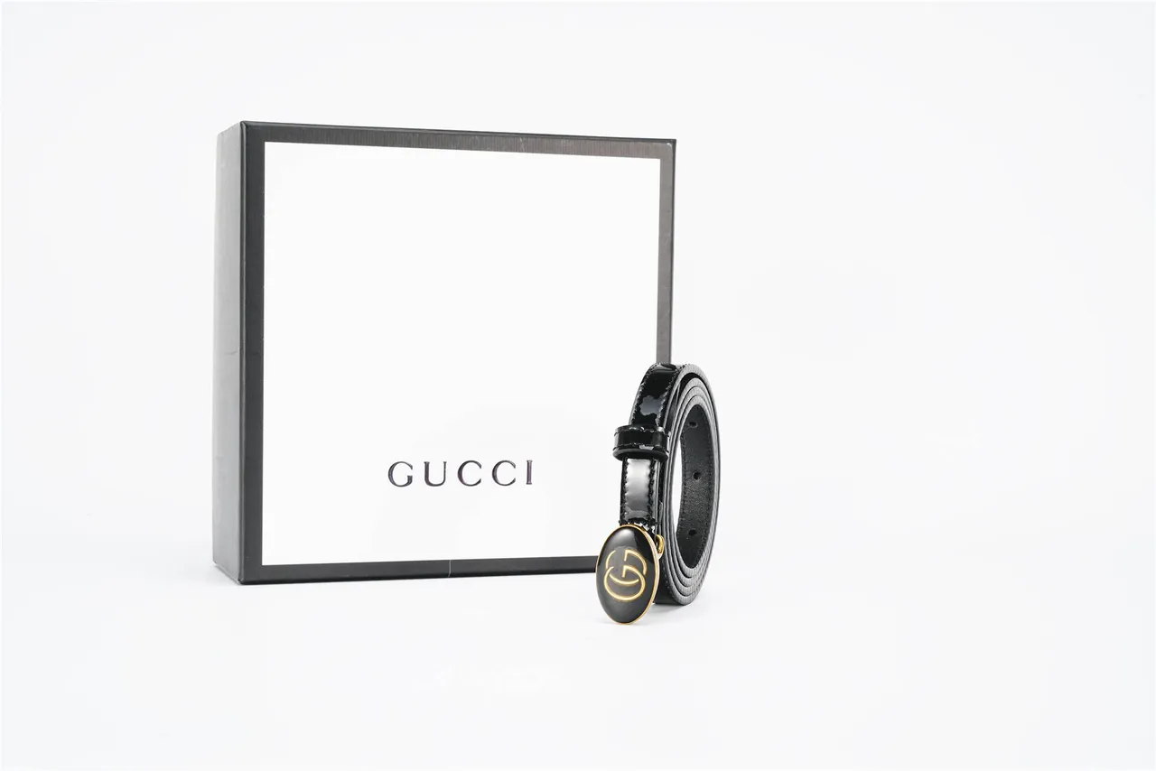 Gucci Ophidia Ceinture en Cuir Patenté Noir 6
