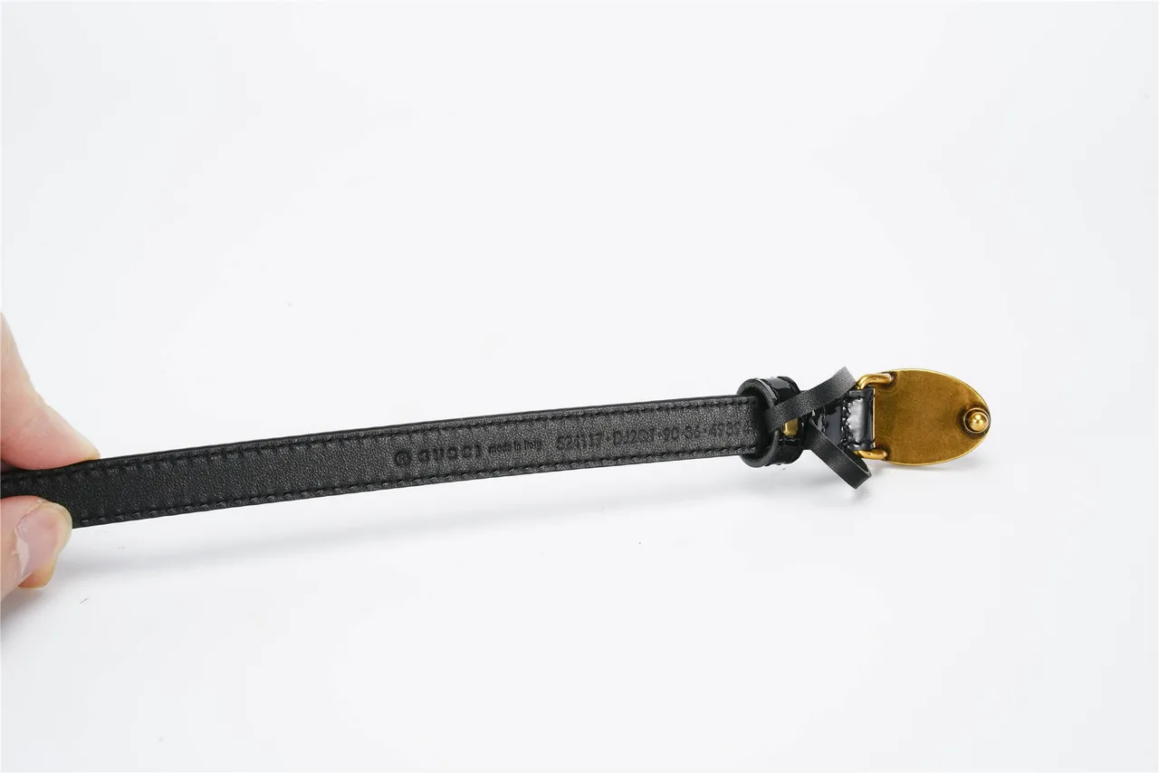 Gucci Ophidia Ceinture en Cuir Patenté Noir 8