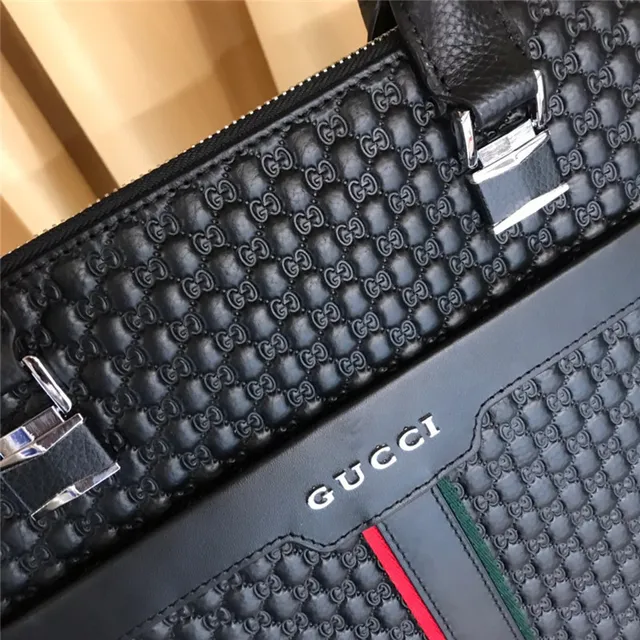 Gucci Ophidia কালো লাল কুইল্টেড GG Motif চামড়া টপ-হ্যান্ডেল ব্রিফকেস হ্যান্ডব্যাগ 5