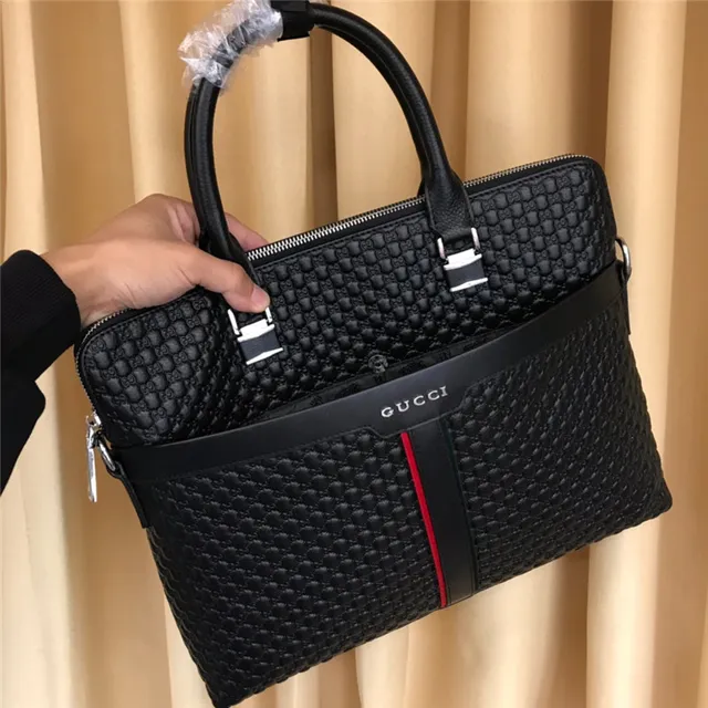Gucci Ophidia কালো লাল কুইল্টেড GG Motif চামড়া টপ-হ্যান্ডেল ব্রিফকেস হ্যান্ডব্যাগ 6