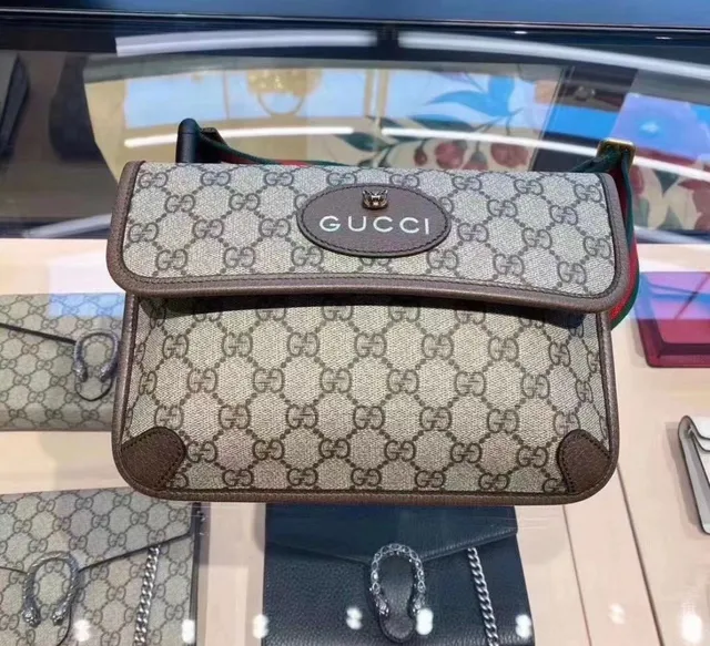 Gucci Ophidia GG Monogram حقيبة كتف مع طية 4