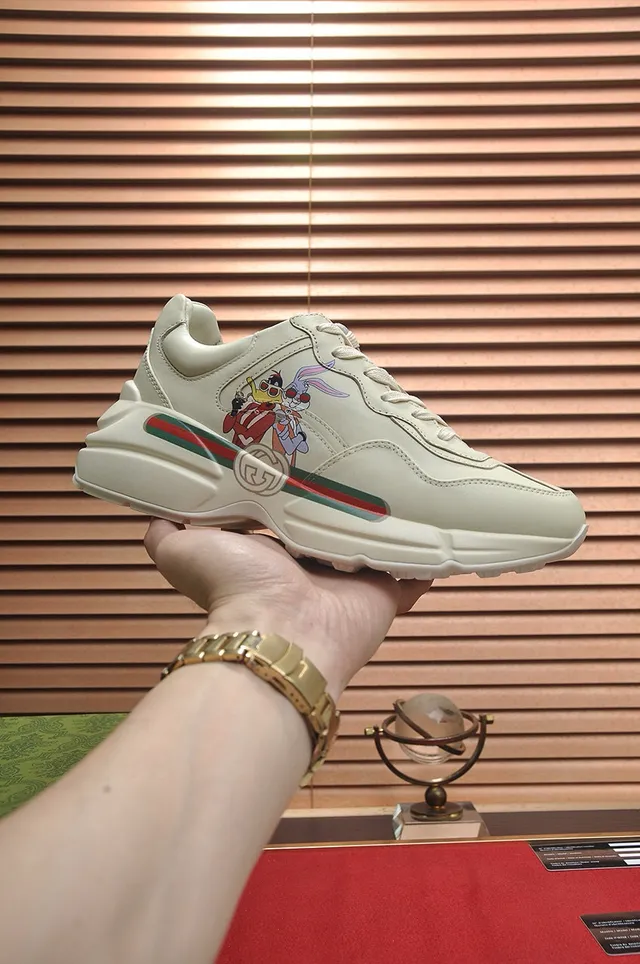Gucci Rhyton Off-White কার্টুন ক্যারেক্টার চাংকি স্নিকার 6