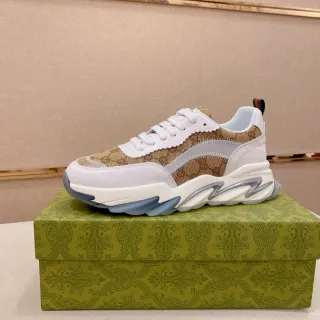 Gucci Screener GG Monogram Beige White Chunky Sneakers